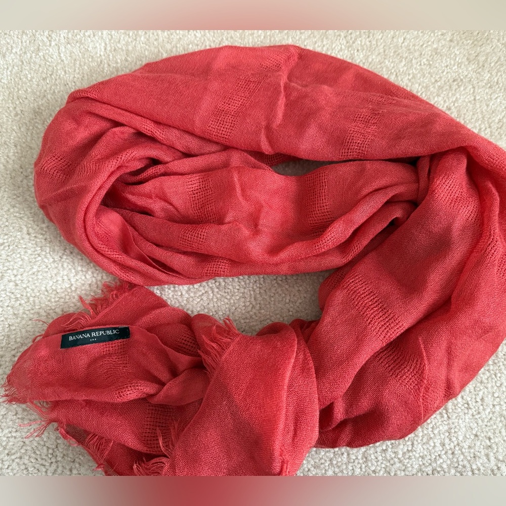Banana Republic Orange Scarf 80”L